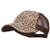 Low Profile Canvas Leopard Print Mesh Trucker Cap Brown