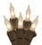Vickerman Set of 100 Clear Frosted Mini Christmas Lights  Brown Wire