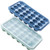 Ice Cube Trays 2 Pack EasyRelease Silicone and Flexible 48Ice Trays with SpillResistant Removable Lid BPA Free LFGB Certified Ice Cube Molds Stackable and Dishwasher Safe
