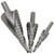 QST HSS 4241 Spiral Flute Step Drill Bit Set Core Drill Bit Cone Step Drill Bit Set Hole Cutter ?3Pcs?