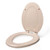 Highcraft B2TSWE Elongated Molded Wood Toilet Seat Easy Remove ? Adjustable Hinge Bone