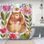 SDDSER Cartoon Bear Shower Curtain Flowers and Plants Decor Bathroom Curtain for Kids 72 x72 in Bathtub Showers Waterproof Fabric with 12 Hooks YLHXSD6172