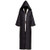Spooktacular Creations Adult Men Tunic Hooded Robe Cloak Halloween Costume Role Play Cosplay Medium Black