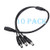 digitharbor 10 Pack 1:3 1 Female to 3 Male Plug 5.5x2.1mm Port 12V DC Power Adapter Splitter Cable for Security CCTV Parking Camera Car Monitor