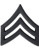 US Army Black Metal PinOn Rank  Sergeant
