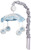 GEENNY OptimaBaby Blue Grey Elephant Musical Mobile