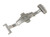 Uyoung 20mm Stainless Steel Brushed Silver Double Push Button Butterfly Deployment Clasp