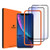 ZOVER Screen Protector Compatible with iPhone XR Anti-Blue Light [2 Pack] Full Coverage Durable Tempered Glass Screen Protector [Installation Frame Included]