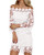 Auxo Women Off The Shoulder Floral Lace Long Sleeve Vintage Cocktail Party Dress White S