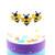 HNHPE 20Pack Glitter Bee Cake Toppers for 1st Birthday Baby Shower Gender Reveal Party Decorations