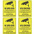 4 Pcs Video Surveillance Sticker Sign Decal for Home Business Camera Alarm System Stickers Adhesive 24 Hours Security Warning Signs