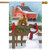 Briarwood Lane Snowy Stable Winter House Flag Horse Snowman 28 x 40