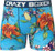 Crazy Boxer Ultra Comfortable Boxer Briefs Tropical Hummingbirds Small Blue