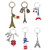 Juvale Paris Keychain  6Pack Souvenir Key Rings 6 Assorted Designs Include Eiffel Tower French Flag and Arc de Triomphe
