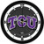 SunTime Texas Christian Horned Frogs  Carbon Fiber Textured Wall Clock