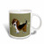 3dRose Cute Beagle Cartoon Dog Green with Paw Prints Ceramic Mug 11Ounce