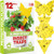 KeyConcepts Fruit Fly Traps 12 Pack Indoor and Outdoor Fly Traps for Gnats Mosquitos Fruit Flies and More  Yellow Gnat Killer for Indoor  Insect Catcher for Plants