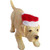 Sandicast Yellow Labrador Retriever with Santa Hat Christmas Ornament