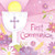 Amscan First Communion Lunch Religions Party Disposable Napkins (36 Piece), Pink, 6.5" x 6.5"