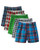 Fruit of the Loom Boys Woven Boxer Exposed and Covered Waistband Pack of 5 Assorted Plaids Medium