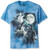 The Mountain Three Wolf Moon Adult TShirt Blue XL