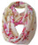 Tapp C Multicolor Floral Print Infinity Scarf  Cream