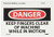 NMC D213AP OSHA Sign Legend DANGER  KEEP FINGERS CLEAR OF MACHINE WHILE IN MOTION 5 Length x 3 Height Pressure Sensitive Adhesive Vinyl BlackRed on White Pack of 5