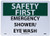 NMC SF45RB OSHA Sign Legend SAFETY FIRST  EMERGENCY SHOWEREYE WASH 14 Length x 10 Height Rigid Plastic BlackGreen on White