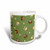 3dRose Cute Brown Owl and Dot Print Green Ceramic Mug 15Ounce