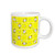 3dRose Chicken Dance Print Ceramic Mug 11Ounce White and Yellow
