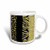 3dRose Printed Glitter Effect Gold Black Animal PrintLeopard Zebra Magic Transforming Mug 11Oz