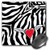 3dRose LLC 8 x 8 x 025 Inches Mouse Pad Cupid Heart with Wings Zebra Print mp260921