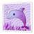3dRose ht138122 Cute Purple Dolphin Purple OceanIron on Heat Transfer Paper for White Material 6 by 6Inch