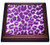 3dRose Purple Leopard Print Animal Print Fashion Trivet with Ceramic Tile 8 by 8 Brown