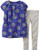 Carters Baby Girls 2 Piece Floral Top Set Baby  Purple  3M