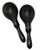 Tycoon Percussion TMPDB Double Black Plastic Maracas