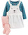 Carters 3Piece Skirtall Corduroy Jumper Set Size NB WhiteBlue
