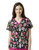 Wonderwink Womens Value Prints Printed Mock Wrap Top Glow Getter MD