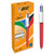 BIC 4 Colours Shine Ballpoint Pens Medium Point 10 mm  Metallic Red Barrel Box of 12