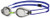 arena Tracks Swim Goggles White  Clear  Blue NonMirror