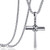 Mens Stainless Steel Baseball Bat Nail Cross Pendant Necklace With 24 Inch Adjustable Chain for Boy Women Men Silver