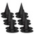 WONGYEE 12 Pcs Adult Women Black Witch Hat Halloween Costume Cosplay Wicked Witch Accessory for Party  Carnivals