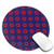 Customized Mouse Pad Phish Red Donut Circles On Blue Waterproof NonSlip Rubber Base Round Mouse Mat for Working Office Laptop Computer  Pc 79x79 in