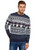 oodji Ultra Mens Knitted Christmas Pullover Blue US 40  EU 50  M