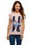 oodji Ultra Womens Printed RelaxedFit TShirt with Raw Hem Pink US 2  EU 36  XS