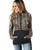 SOLERSUN Leopard Print Long Sleeve Tops for Women Womens Casual Long Sleeve Half Zip Floral Printed Sweatshirt Hoodies Drawstring Pullover Loose Tops with Pockets Leopard L