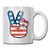 Finger Peace Flag Funny Coffee Mug Cool Coffee Tea Cup 11oz