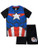 Marvel Boys Captain America Pajamas Size 8 Black
