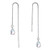 925 Sterling Silver Moonstone Drop Earrings Colorful Droplet Dangle Threader Earrings for Women