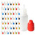 510 Central 10mL LDPE Plastic Thin Tip Dropper Bottles (50 Pack, Multi Color Caps)